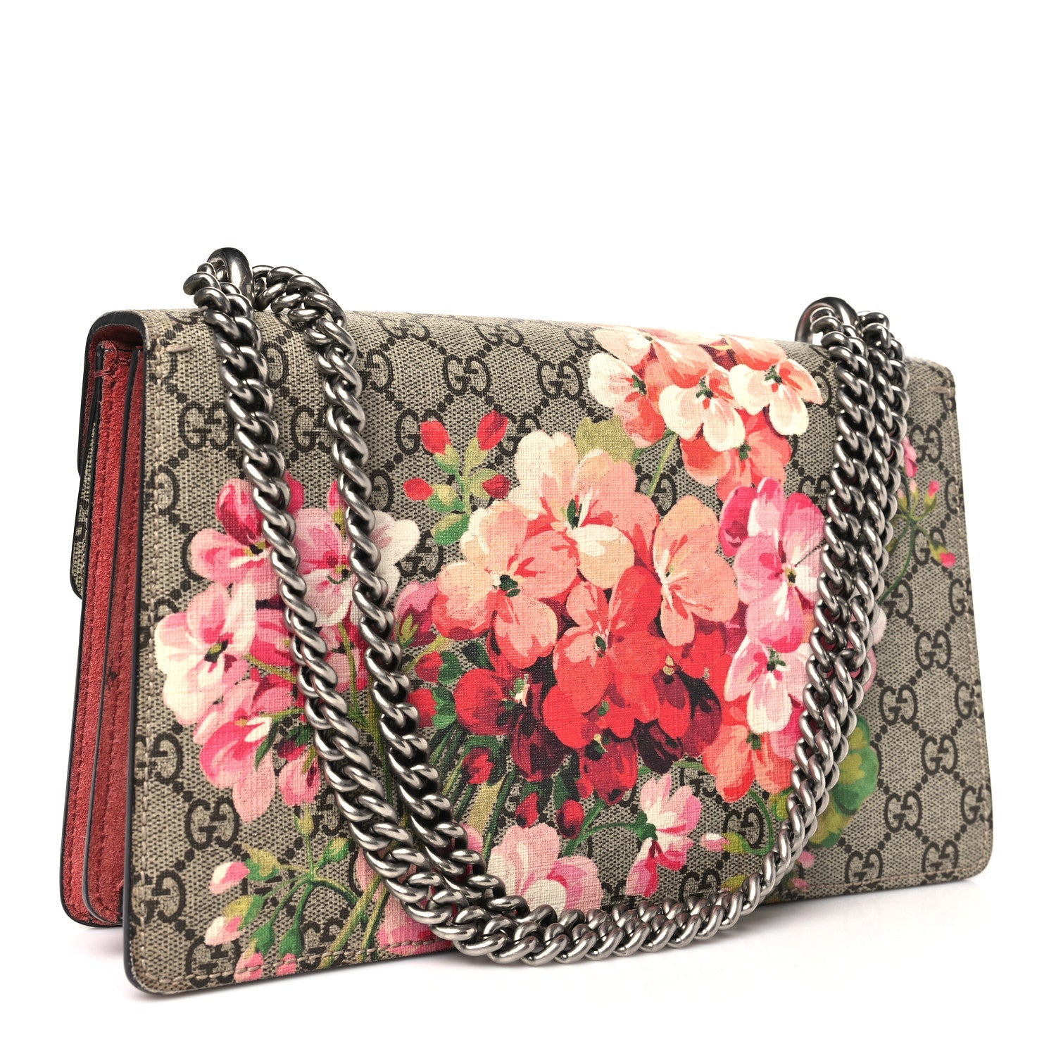 GG Supreme Monogram Blooms Small Dionysus Shoulder Bag Beige Multicolor Dry Rose