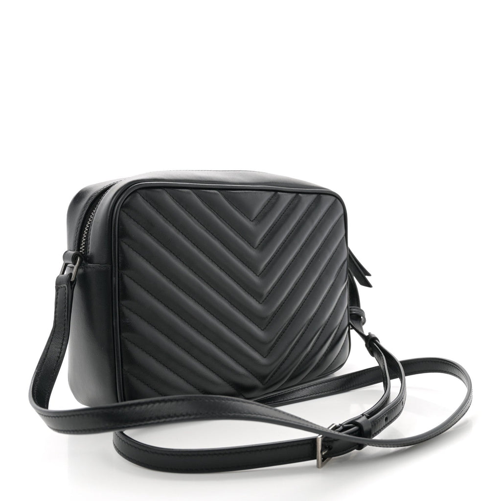 Calfskin Matelasse Monogram Lou Camera Bag Black