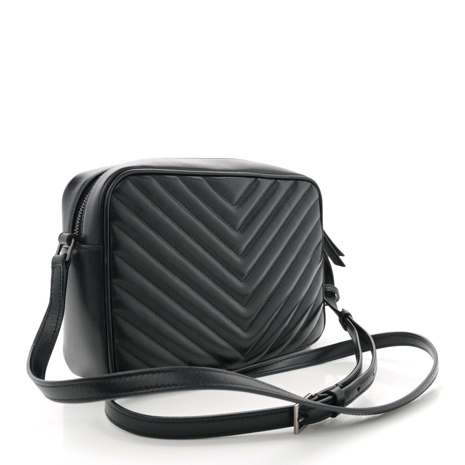 Calfskin Matelasse Monogram Lou Camera Bag Black