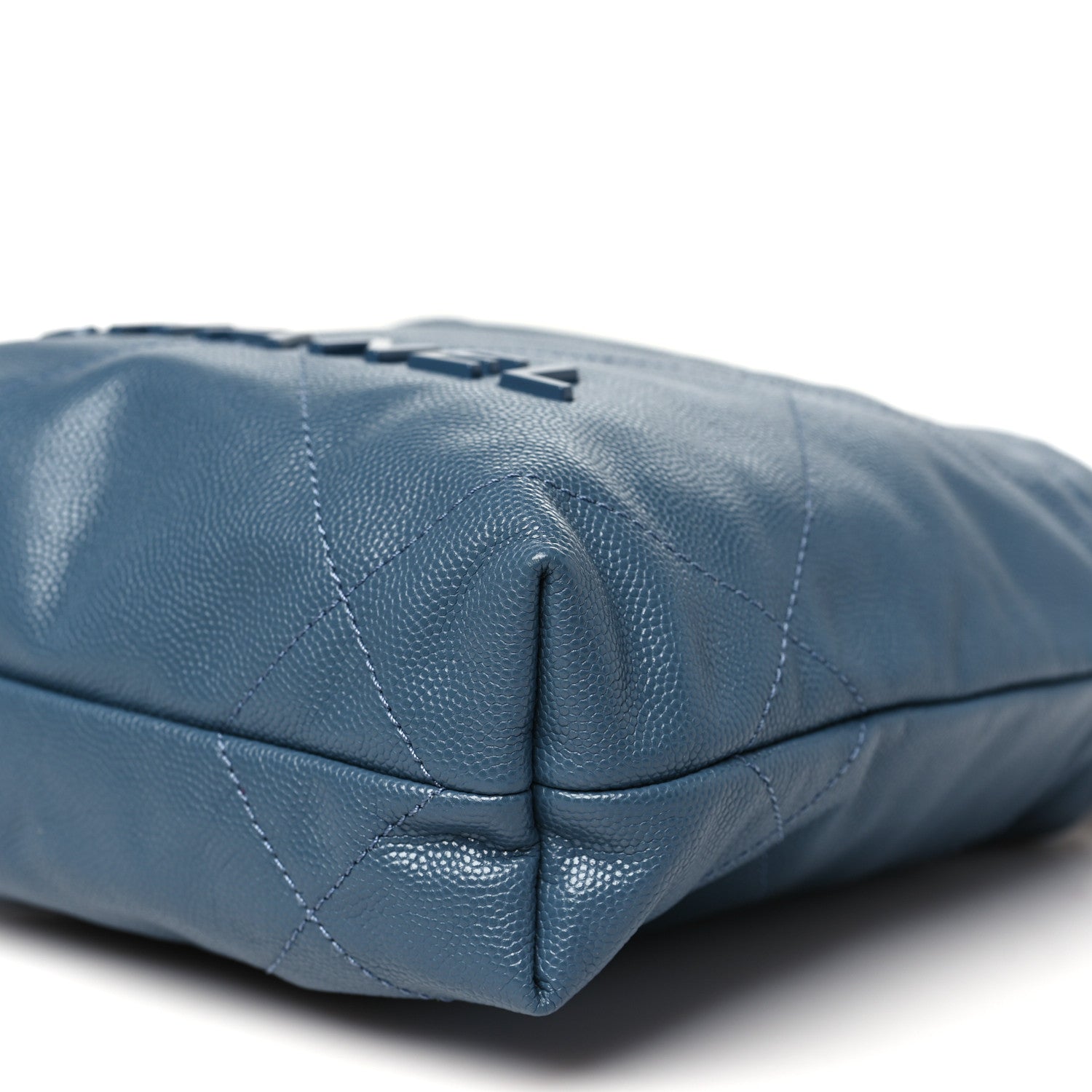 Shiny Caviar Quilted Monochrome Mini Chanel 22 Blue