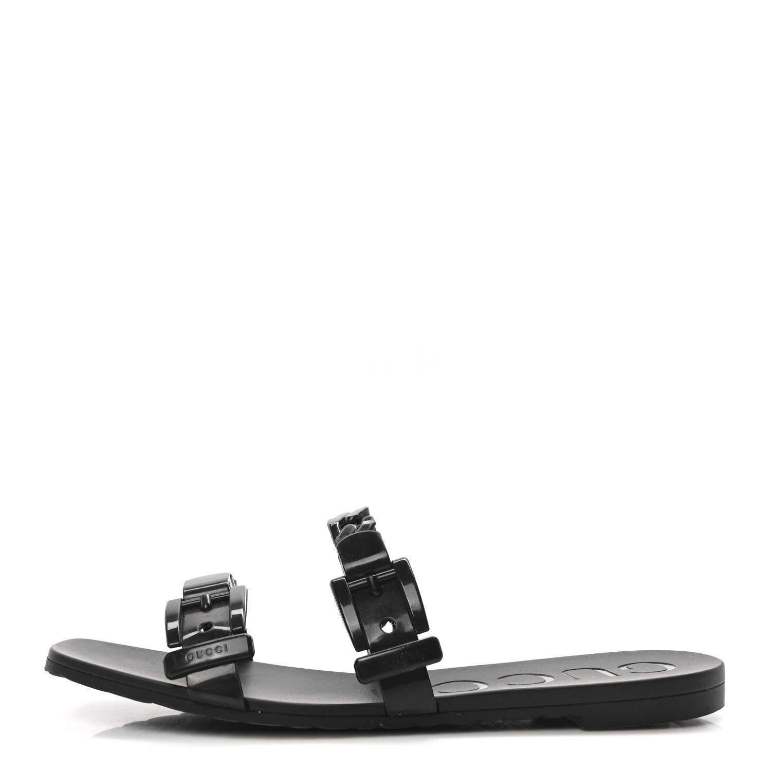 Rubber Womens Slide Sandals 40 Black