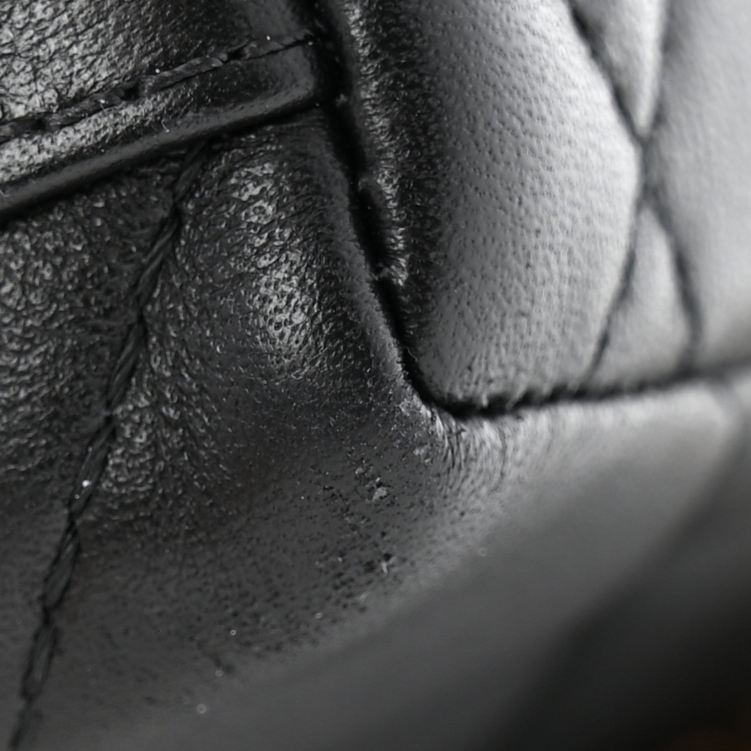 Lambskin Quilted CC Bowling Bag Black