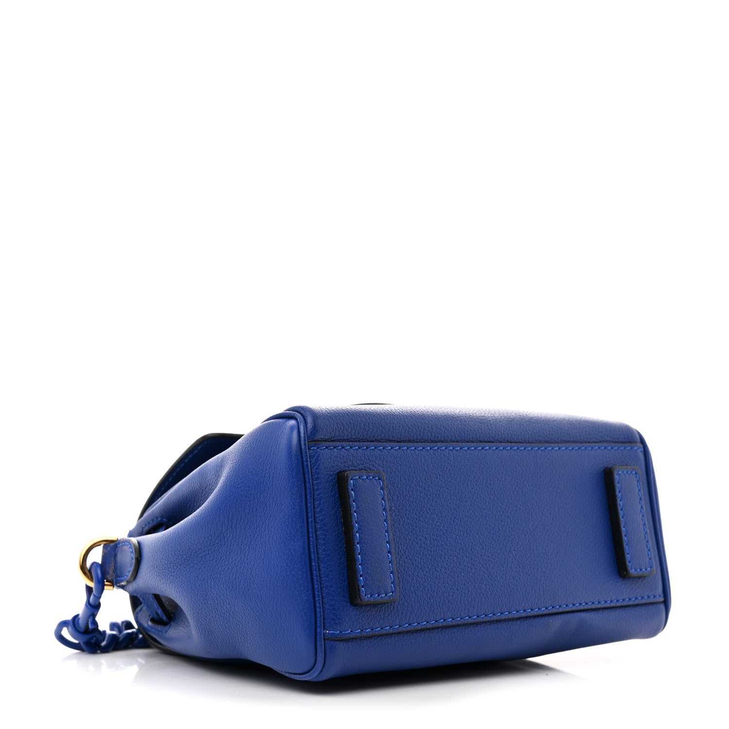 Grained Calfskin Small La Medusa Top Handle Bag Lapis