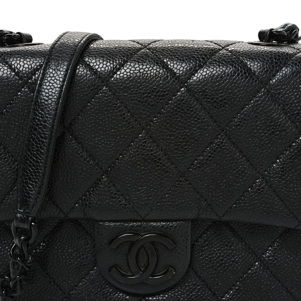 Caviar Quilted Incognito Mini Square Flap Black