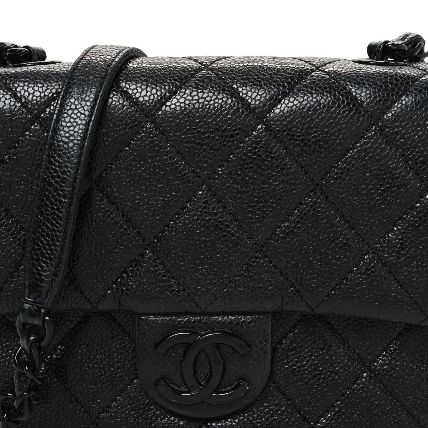 Caviar Quilted Incognito Mini Square Flap Black
