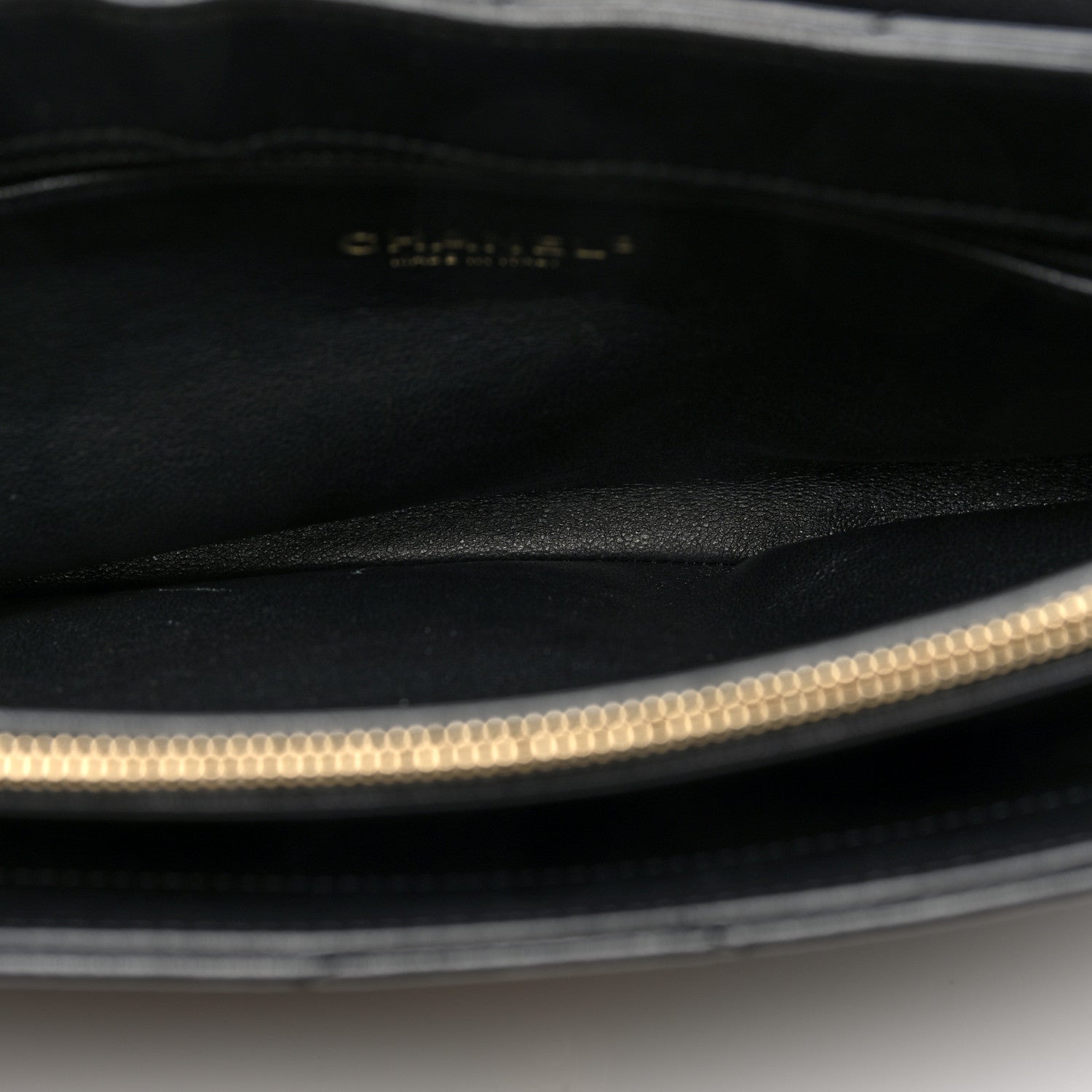 Lambskin Chevron Quilted Envelope Clutch Black