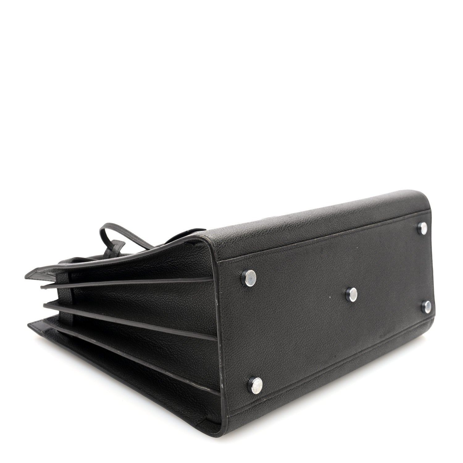 Grained Calfskin Small Sac De Jour Coal