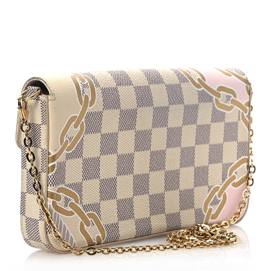 Damier Azur Nautical Pochette Felicie Chain Wallet
