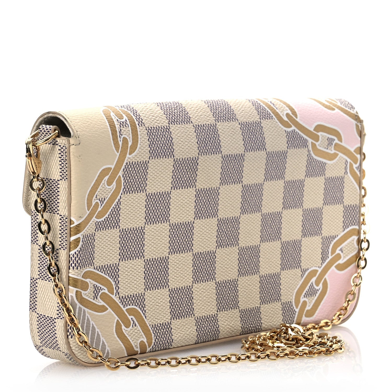 Damier Azur Nautical Pochette Felicie Chain Wallet