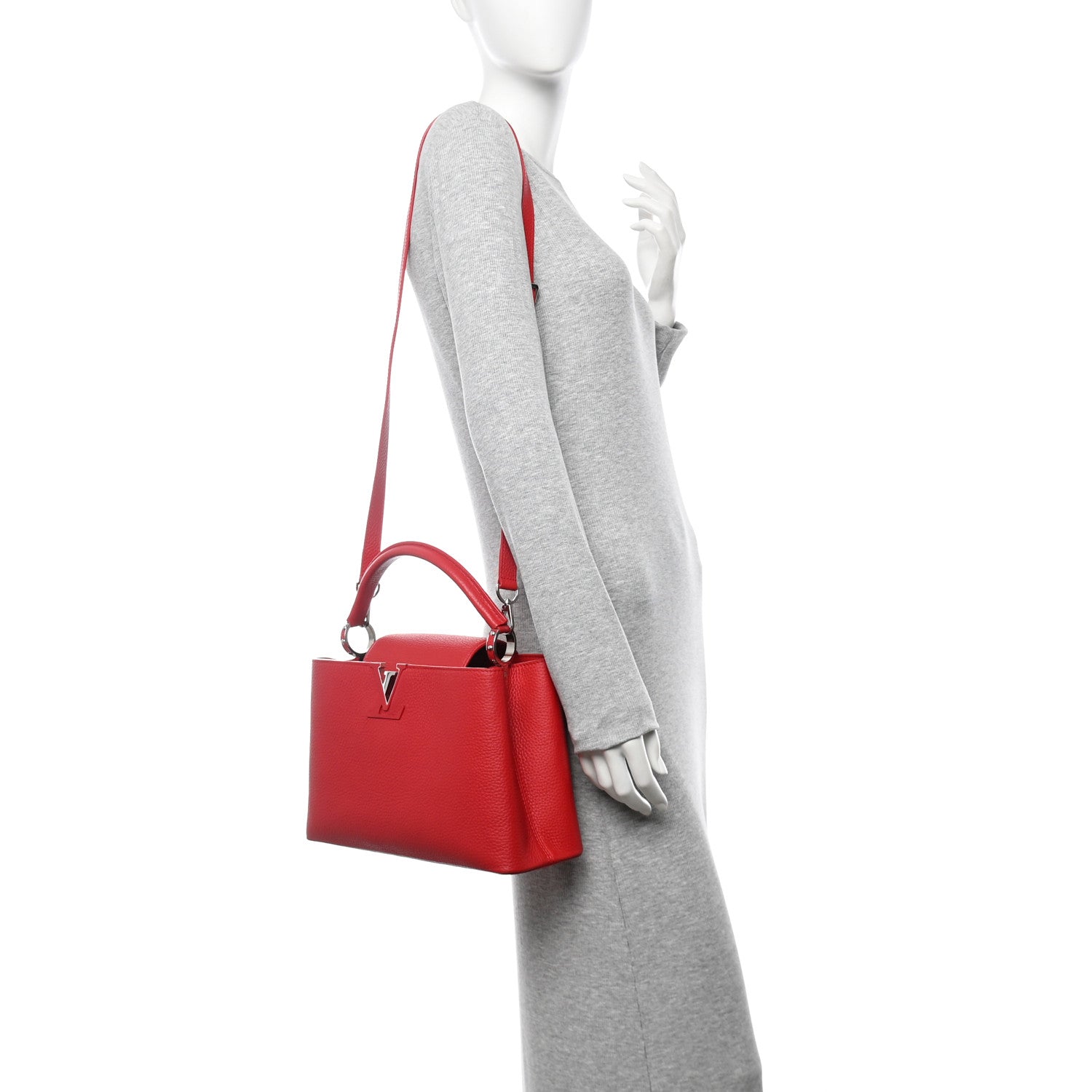 Taurillon Capucines PM Rubis
