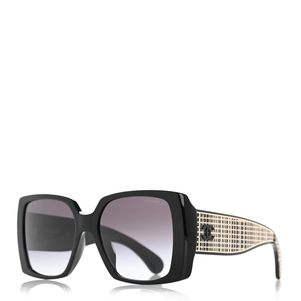 Acetate Rectangle Sunglasses 71551A Black