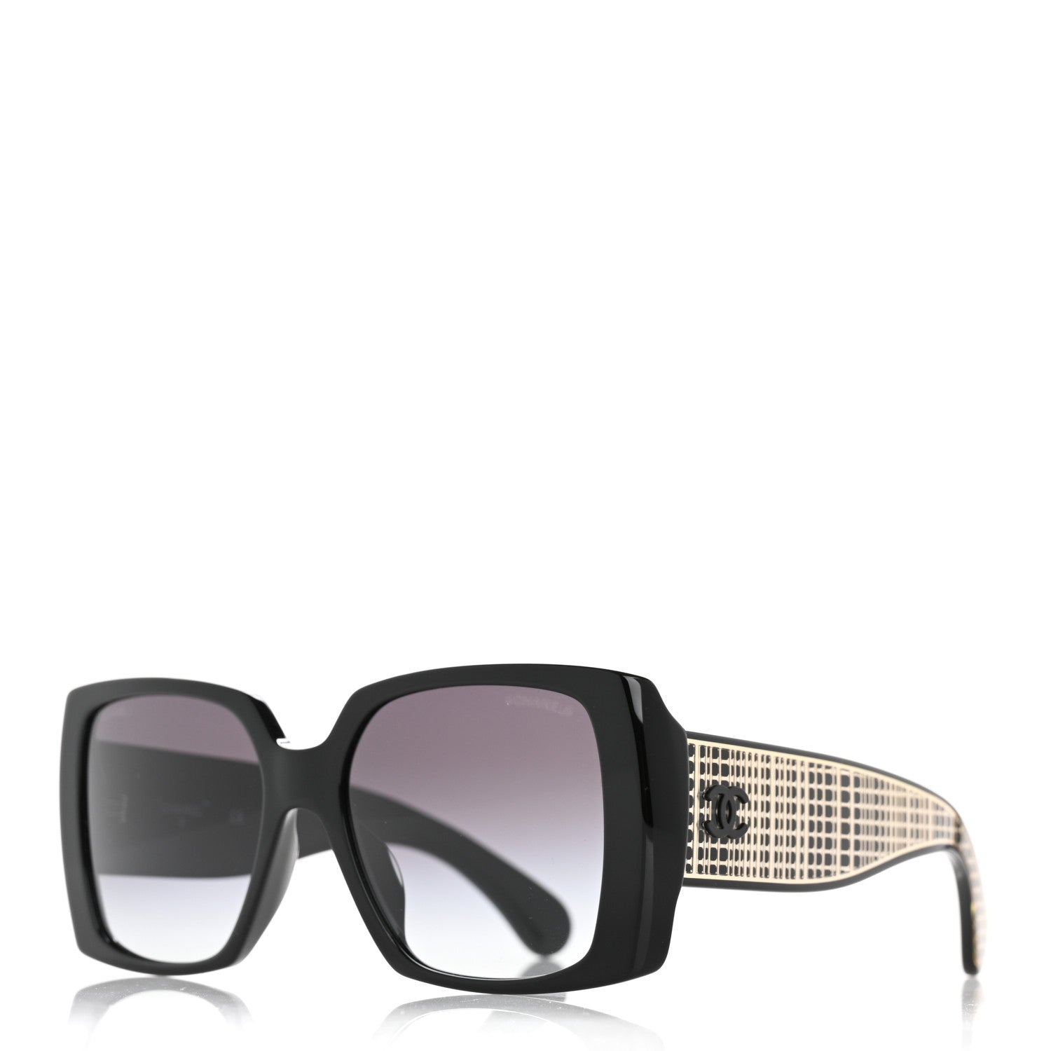 Acetate Rectangle Sunglasses 71551A Black