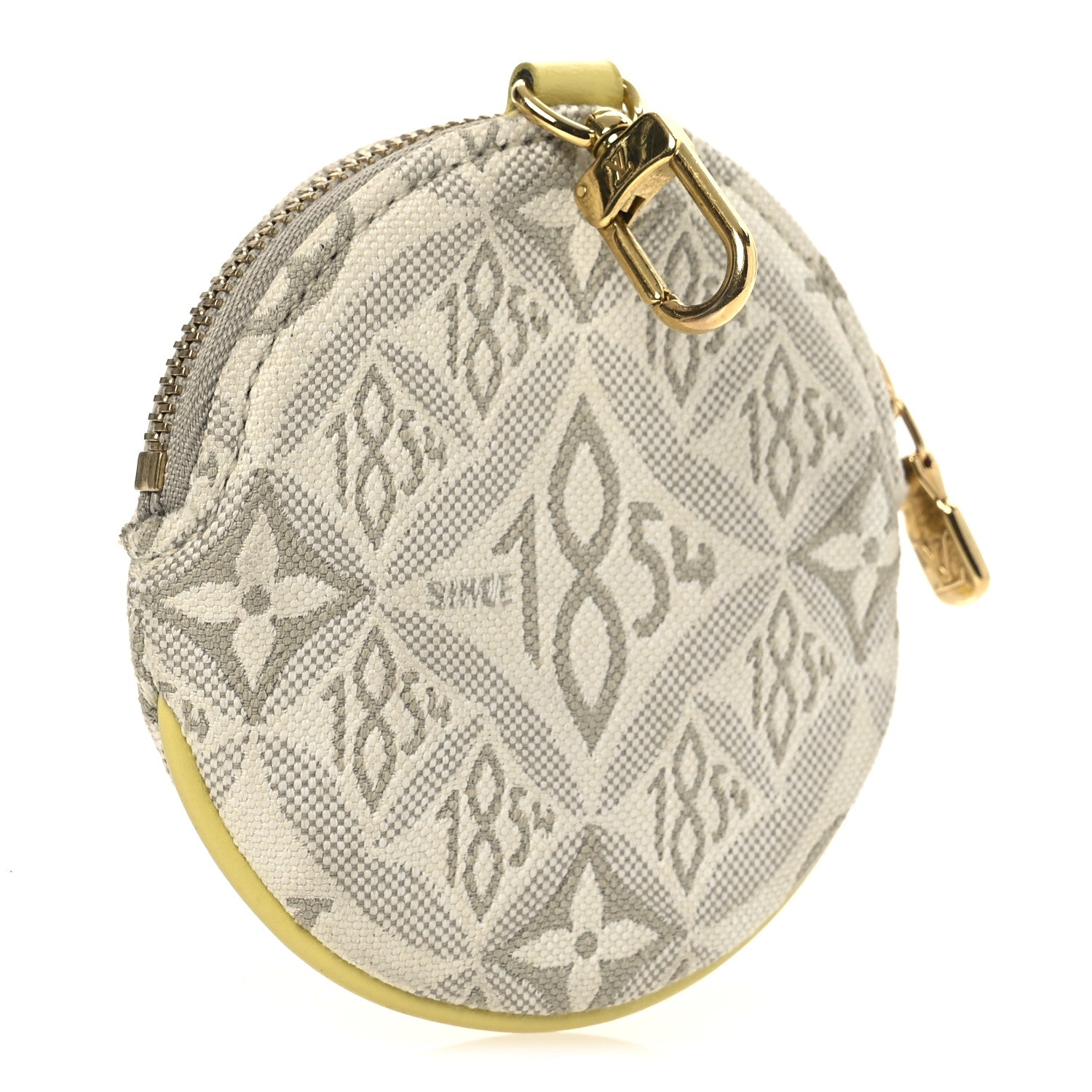 Jacquard Since 1854 Round Coin Purse  Beige