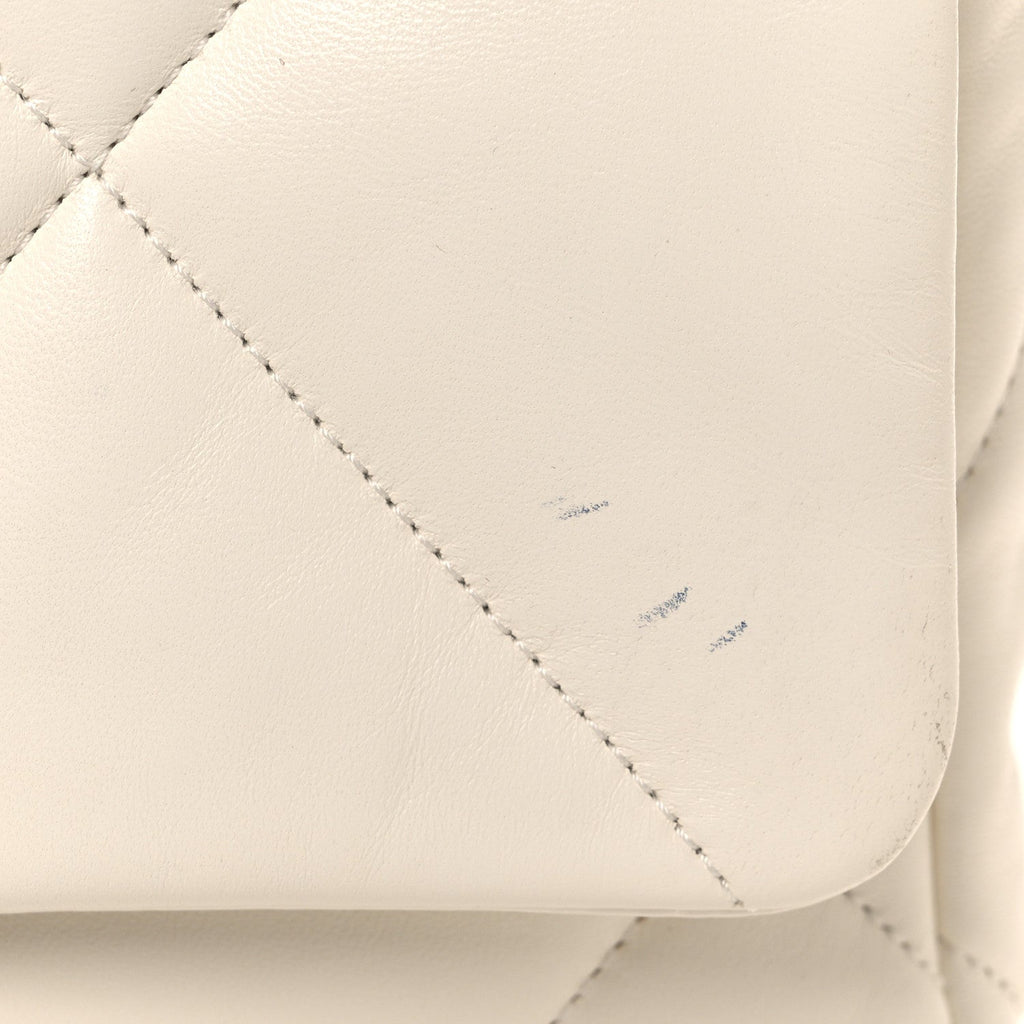 Lambskin Quilted Medium Chanel 19 Flap White