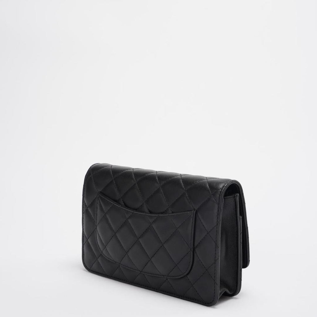 Chanel Wallet On Chain (WOC) Black Bag In Lambskin Leather With Gold Hardware 2018