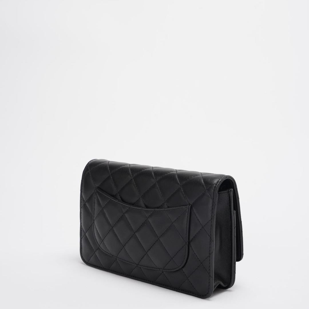 Chanel Wallet On Chain (WOC) Black Bag In Lambskin Leather With Gold Hardware 2018