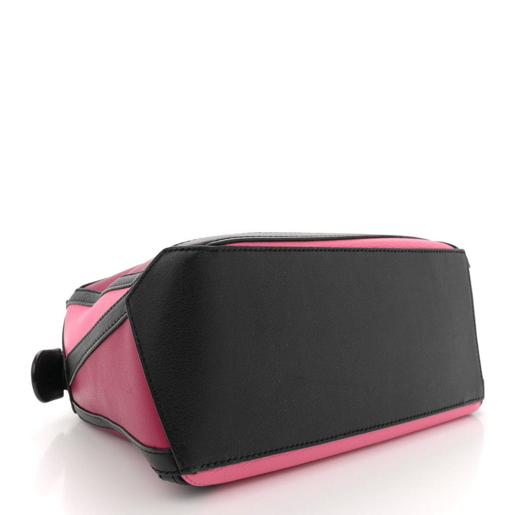 Calfskin Small Graphic Puzzle Bag Raspberry Wild Rose