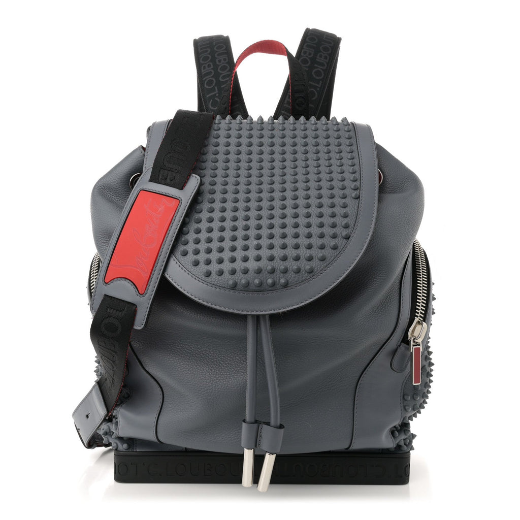 Calfskin Spiked Explorafunk Backpack Charbon