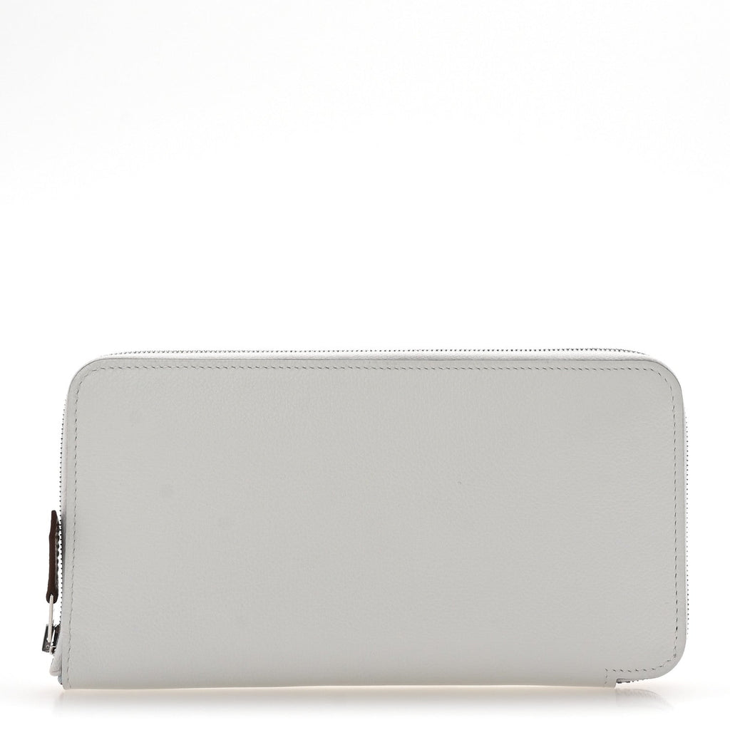 Evercolor Barenia Silk'In Wallet New White Capucine Bleu Zephyr
