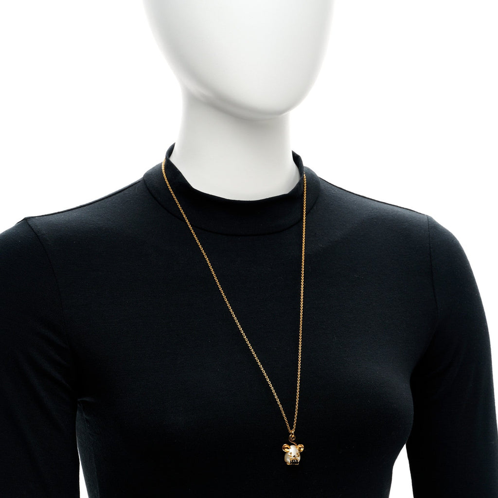 Vuittonite Rat Necklace Gold