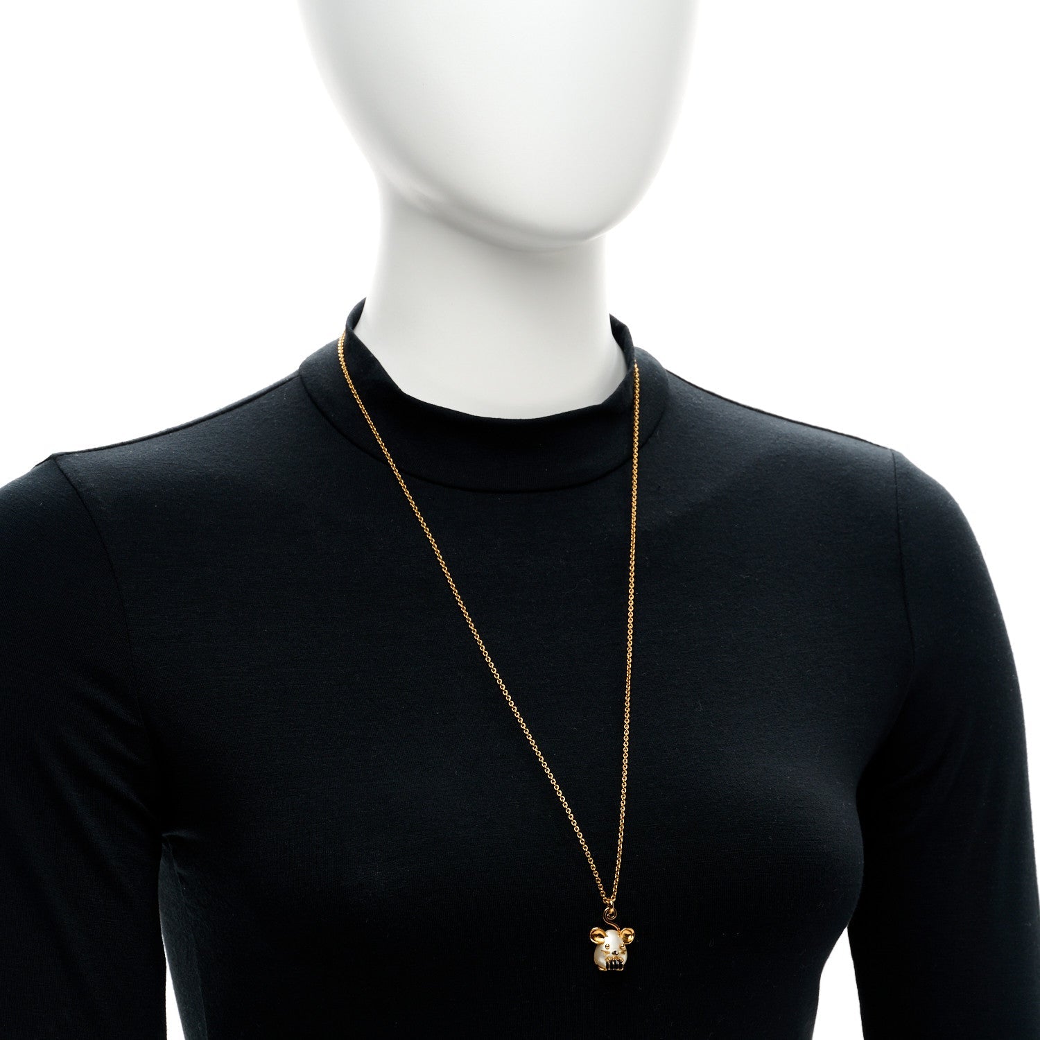 Vuittonite Rat Necklace Gold