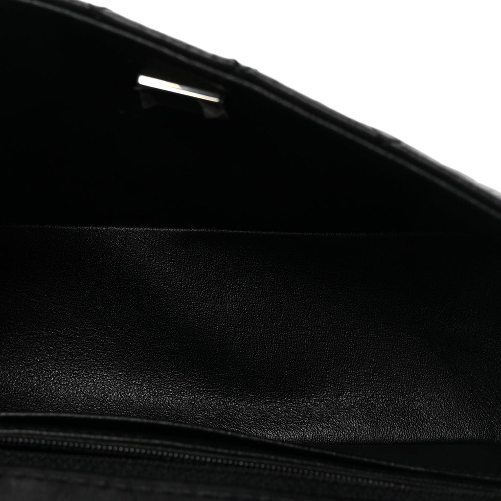 Aged Calfskin Quilted 2.55 Reissue Mini Flap So Black