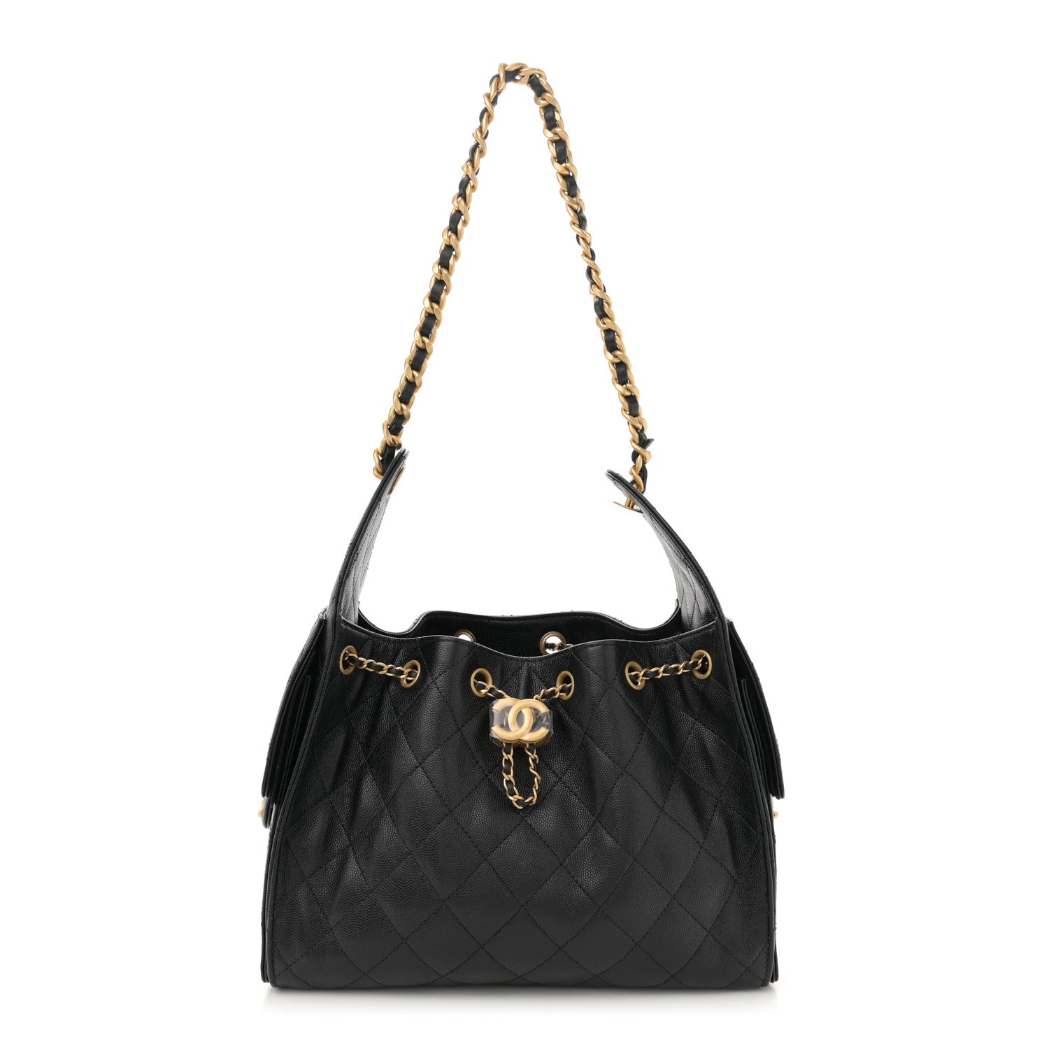 Caviar Quilted Small Chanel 25 Handbag Black