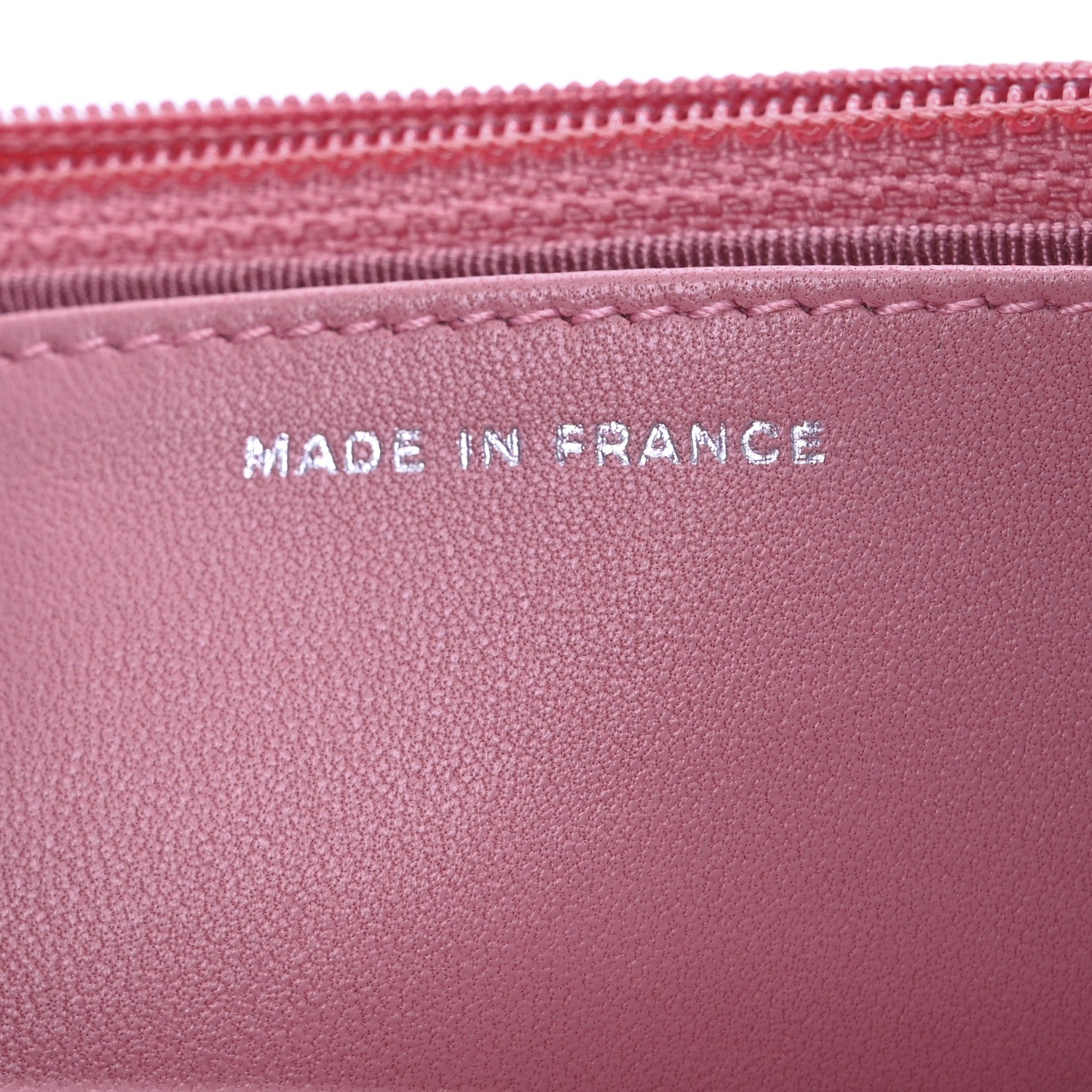 Lambskin Quilted Wallet On Chain WOC Pink