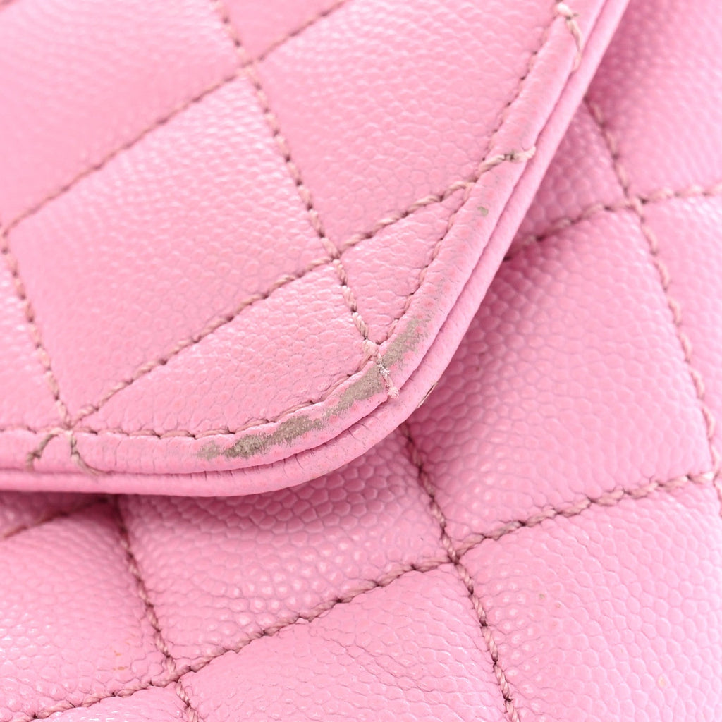 Caviar Quilted Small Coco Chain Handle Flap Lilac