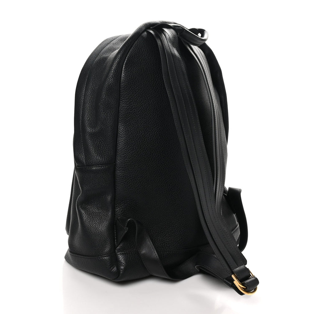 Grained Calfskin Buckley Backpack Black