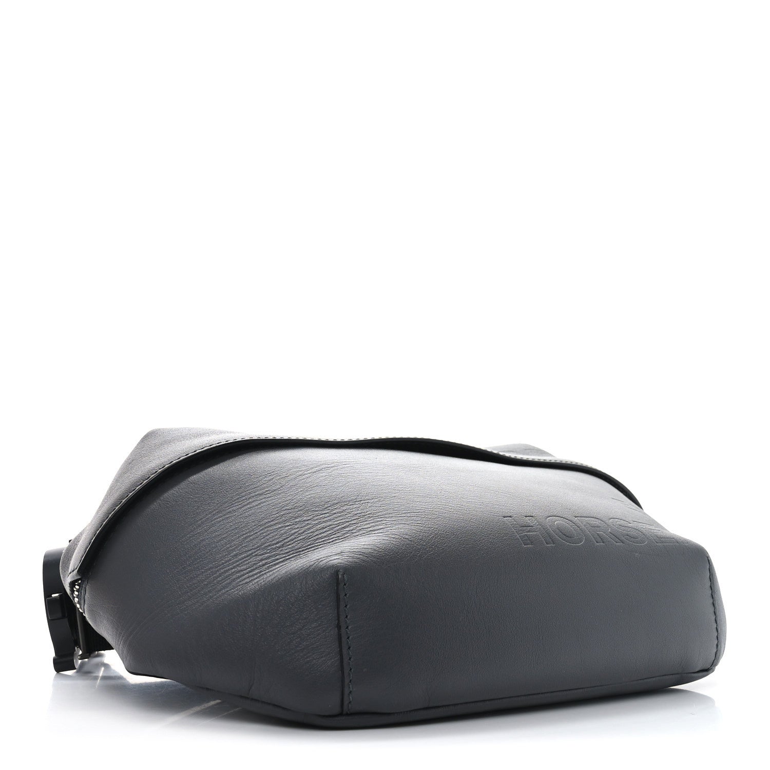 Calfskin Horseferry Print Medium Sonny Bum Bag Dark Ash Grey