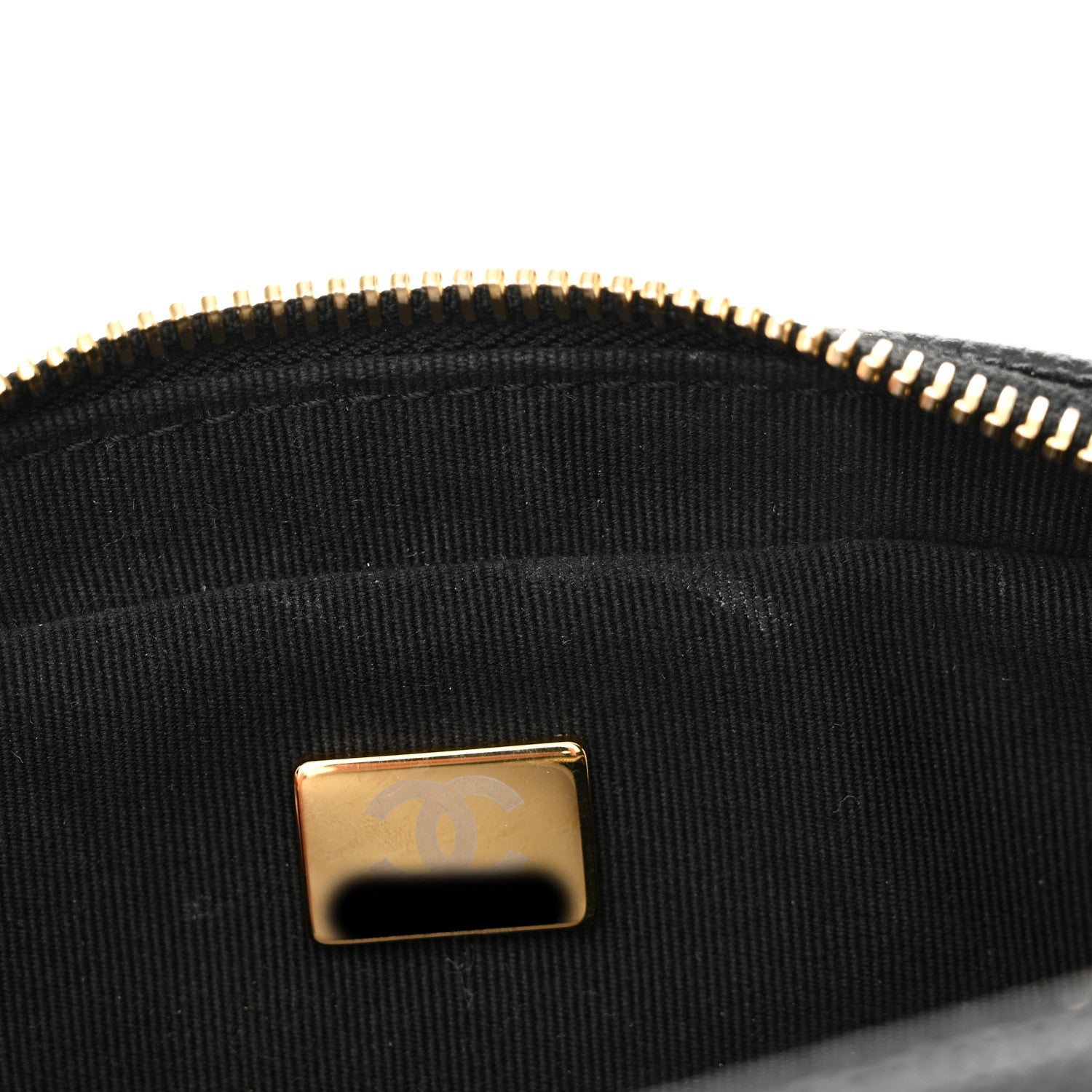 Caviar Quilted CC Vanity Case Black