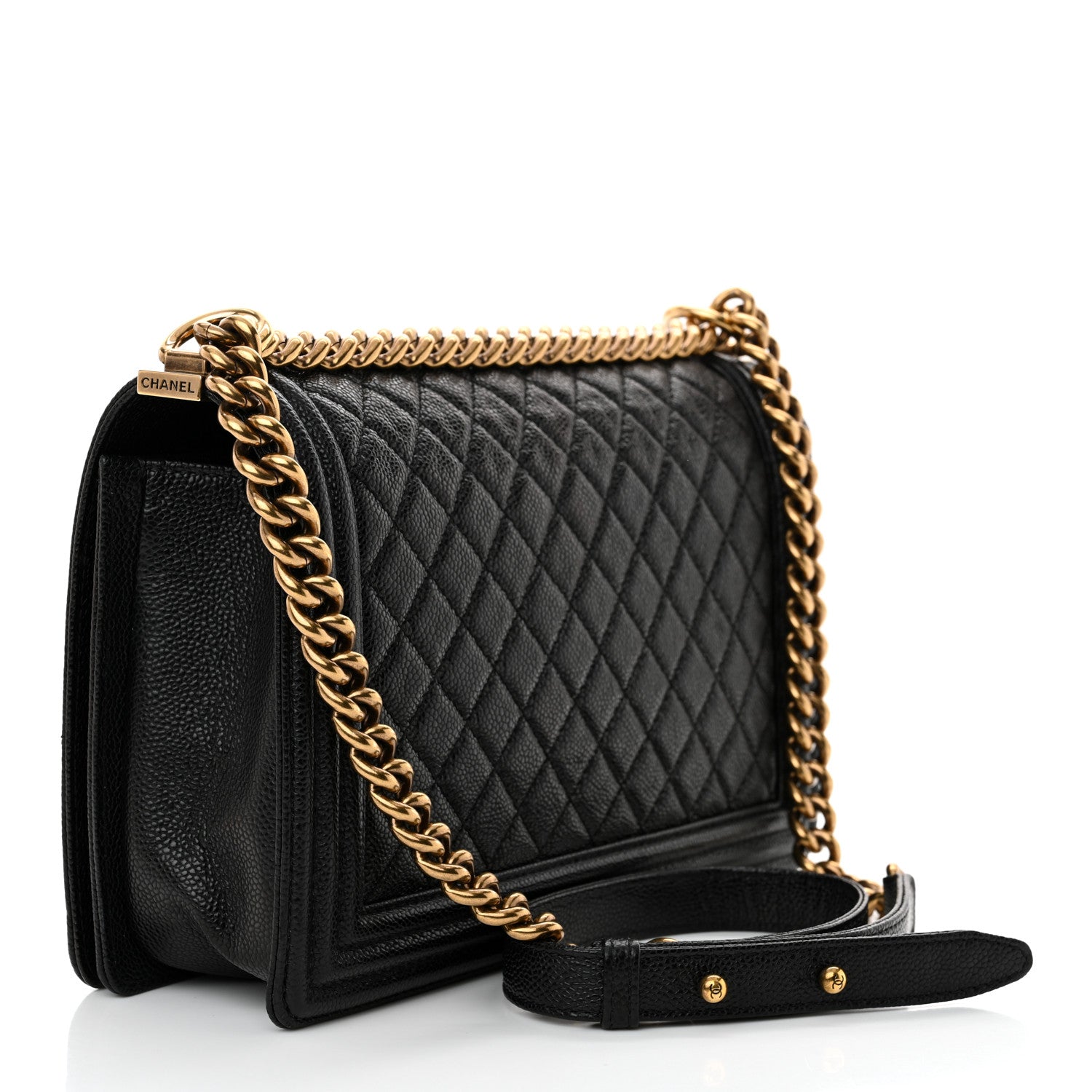 Caviar Quilted New Medium Boy Flap Black