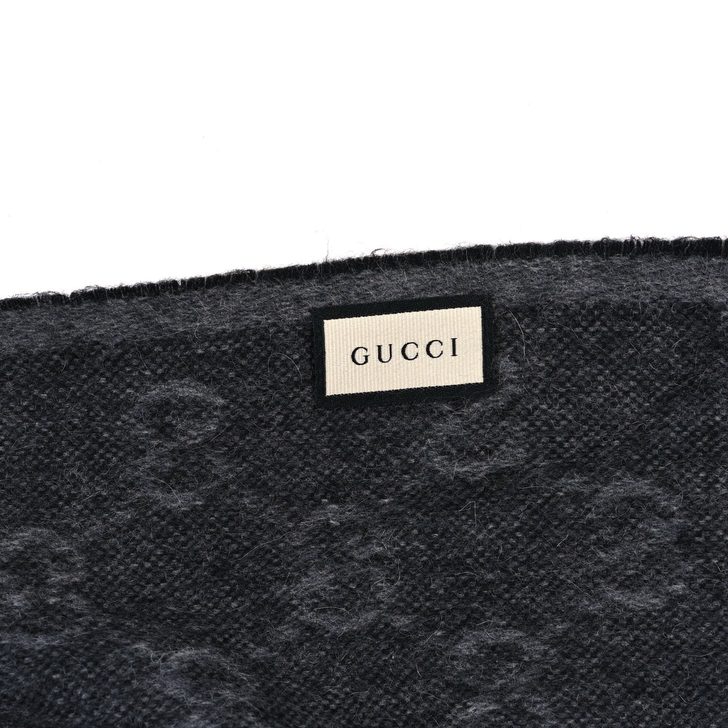 Wool Alpaca Monogram Web New Nikky Scarf Grey
