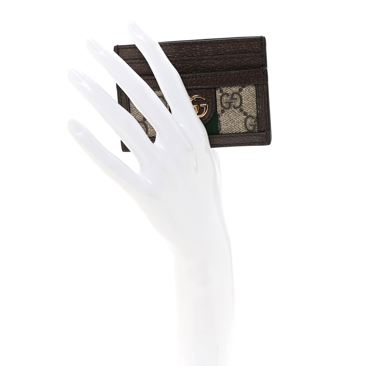 GG Supreme Monogram Ophidia  Holder Brown