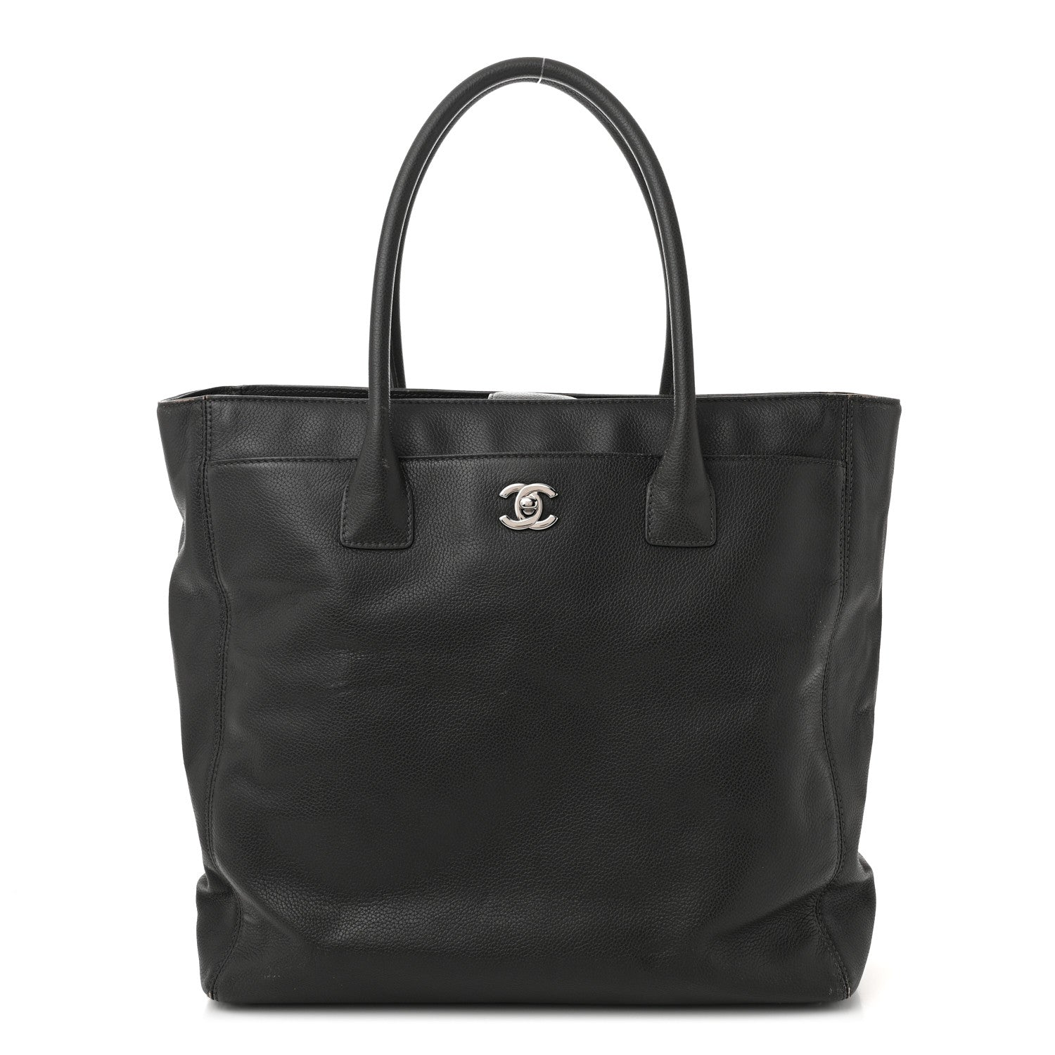 Calfskin Tall Cerf Tote Anthracite