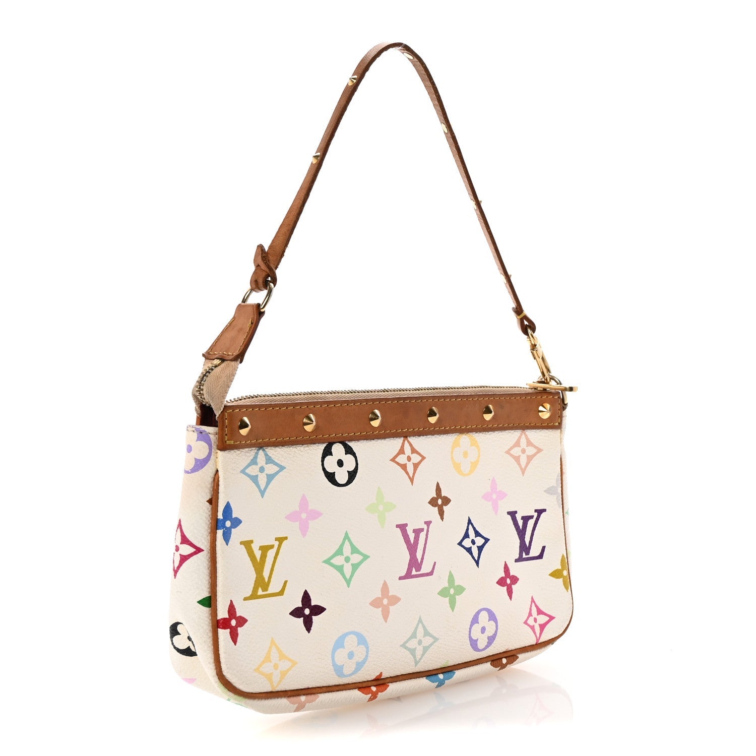 Monogram Multicolor Pochette Accessories White