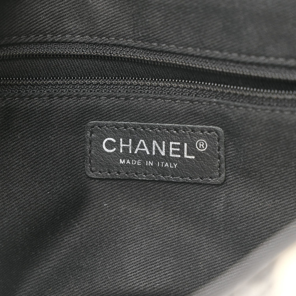 PVC Tweed Patchwork Medium Single Flap Black