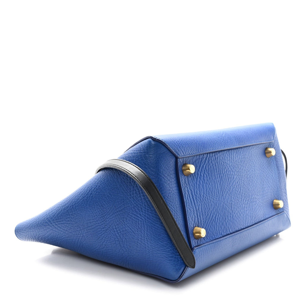 Elephant Calfskin Mini Tri-Color Belt Bag Indigo