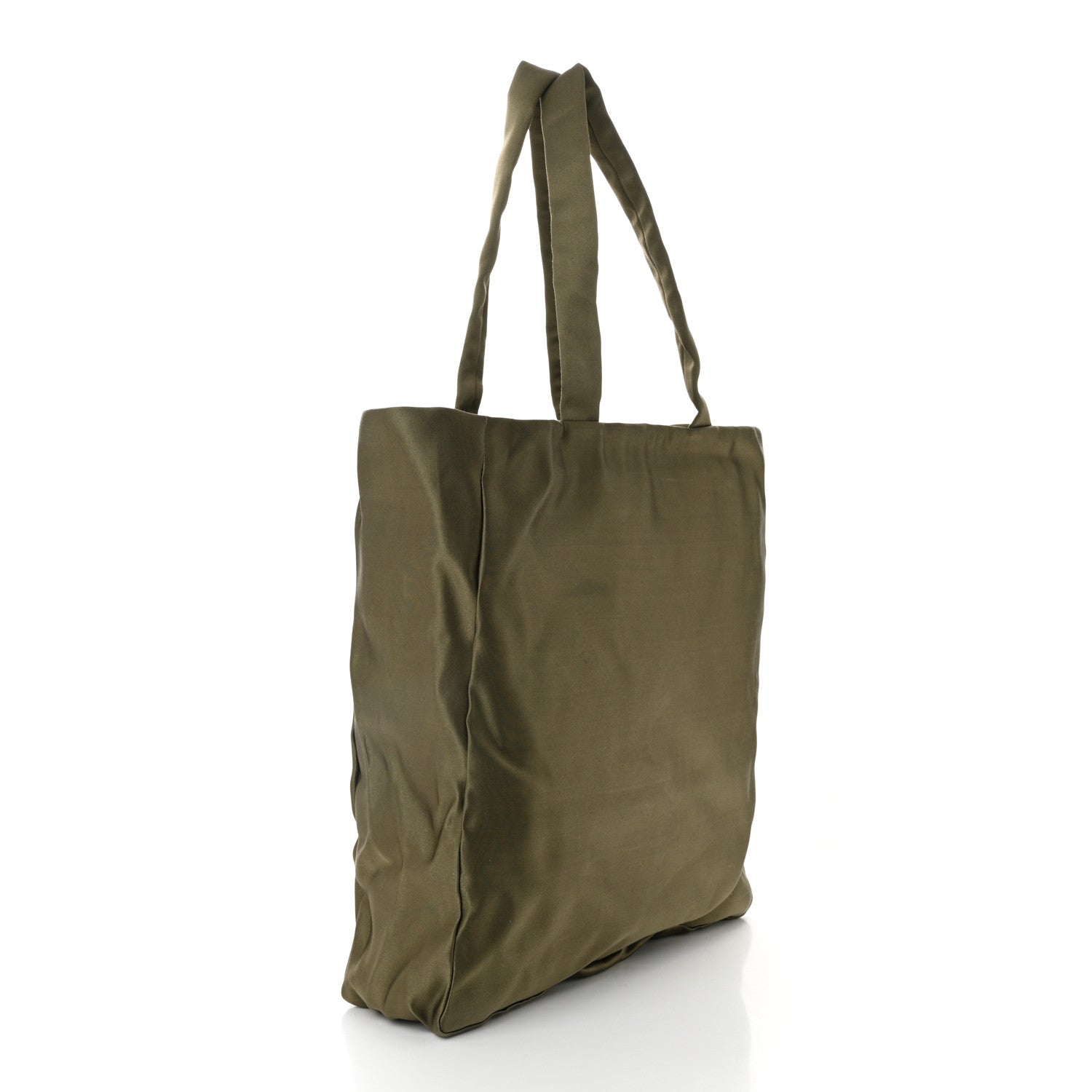 Satin Sequin Thats Love Tote Kaki