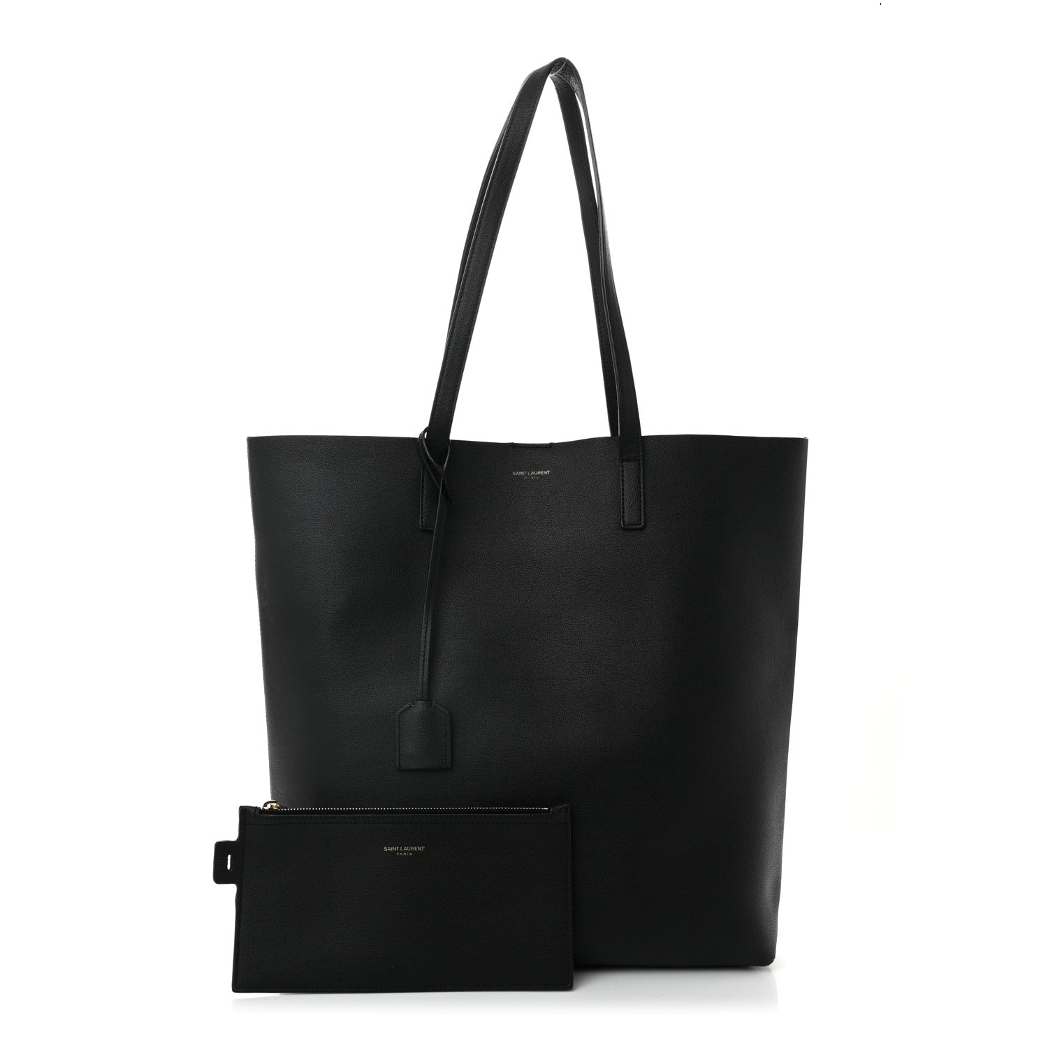 Calfskin North-South Shopping Tote Black