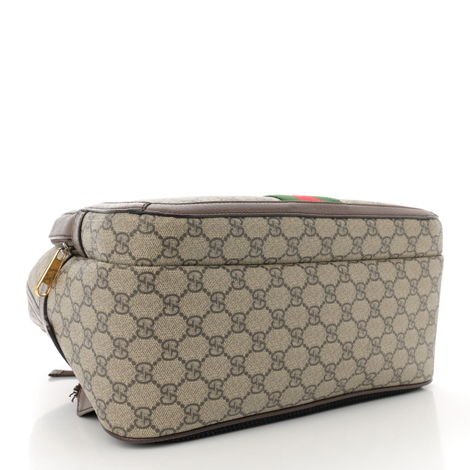 GG Supreme Monogram Medium Ophidia Day Backpack Brown