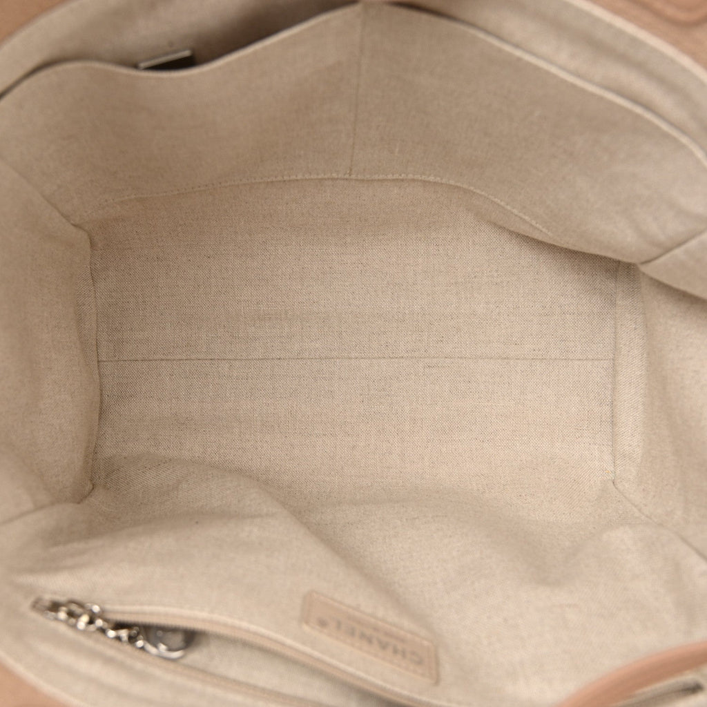 Mixed Fibers Small Deauville Tote Beige