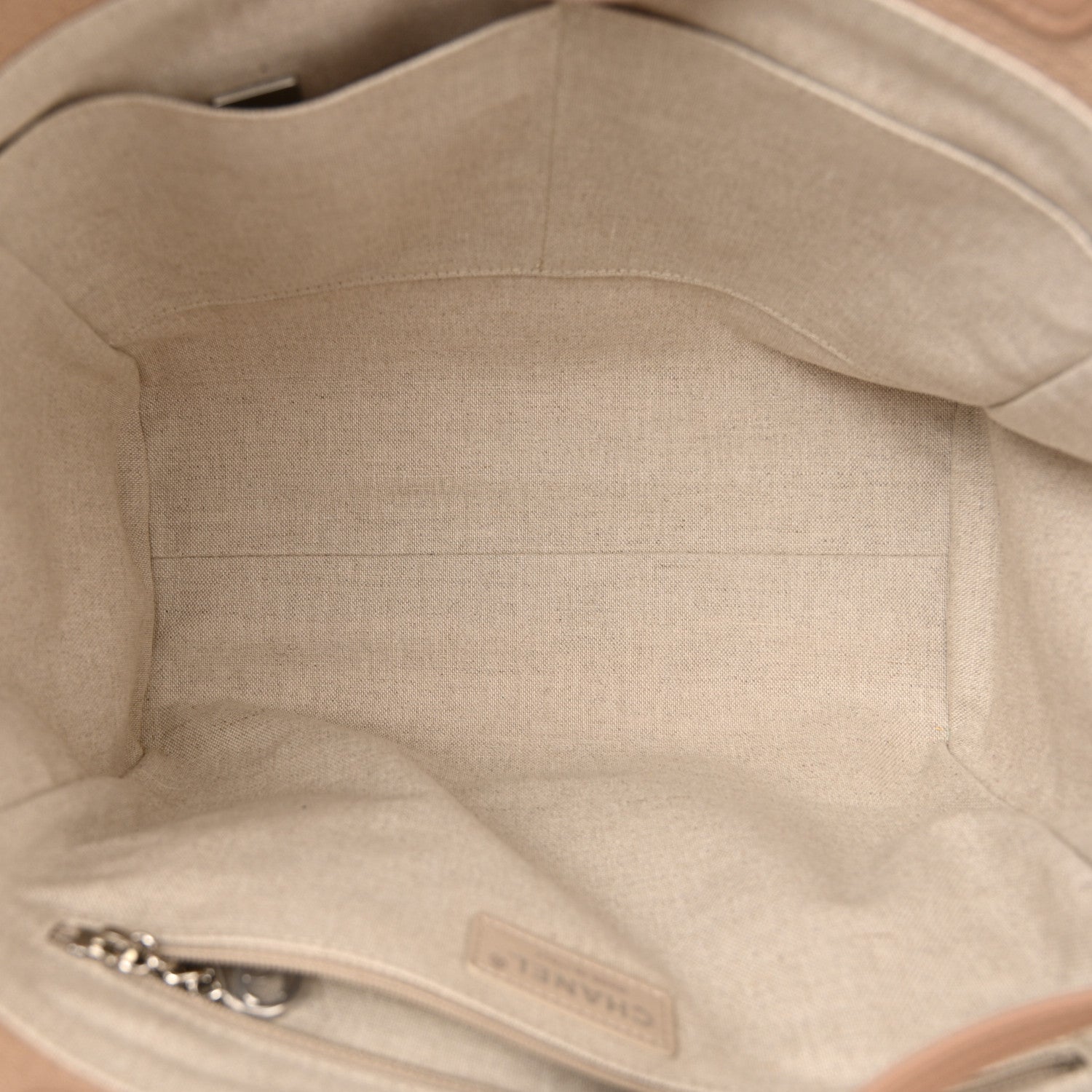 Mixed Fibers Small Deauville Tote Beige