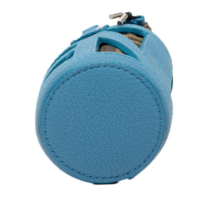 Fendi Zucca Bucket Motif Canvas Leather Bag Charm Key Holder
