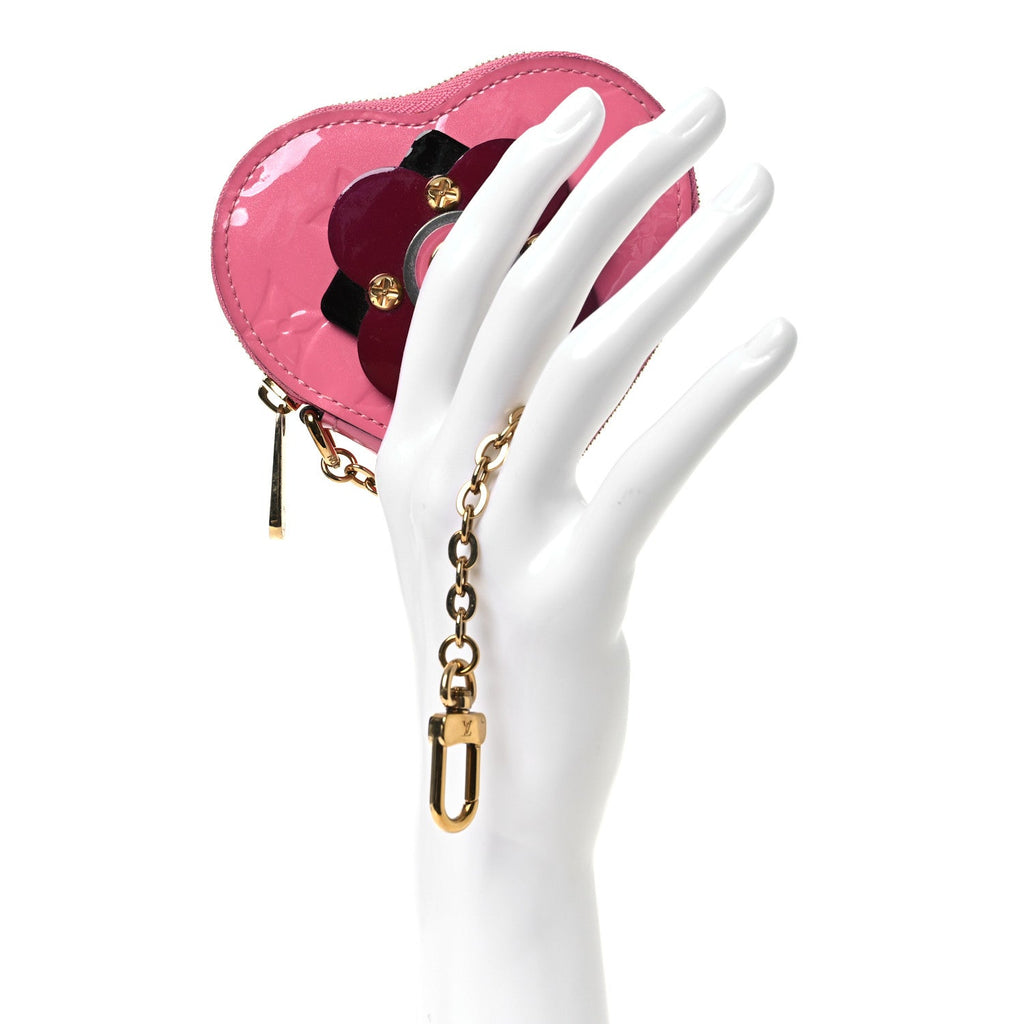 Vernis Flower Heart Coin Purse Light Pink