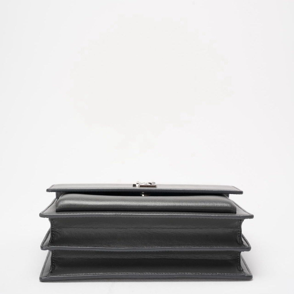 Saint Laurent Grey Calfskin Medium Monogram Sunset