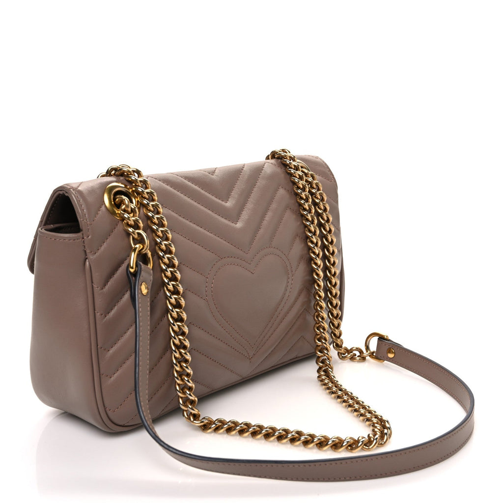 Calfskin Matelasse Small GG Marmont Shoulder Bag Porcelain Rose