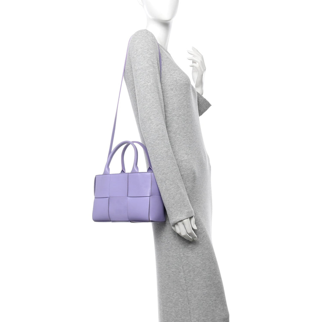 Nappa Maxi Intrecciato Mini Arco Tote Wisteria