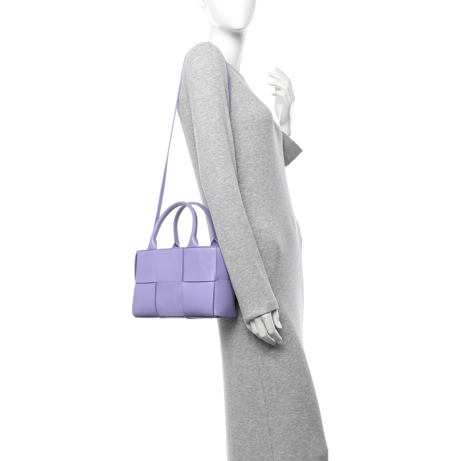 Nappa Maxi Intrecciato Mini Arco Tote Wisteria